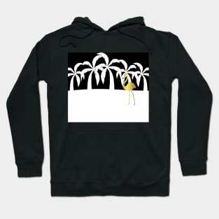 Golden Flamingo Beach Hoodie